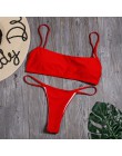 Seksowny nadruk w paski strój kąpielowy kobiety stałe zakrętka tubki strój kąpielowy Bikini wysoko wycięte zestaw Backless stroj