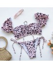 In-x solidna biała falbana kostium kąpielowy damski Bandeau bikini 2020 strój kąpielowy z krótkim rękawem kobiety strona krawato