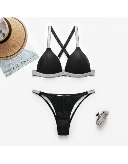 Neon zielony mikrobikini 2020 strój kąpielowy Sexy push up strój kąpielowy kobiet kąpiących trójkąt błyszczące stroje kąpielowe 