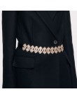 Girlgo marka ZA kolorowe kwadratowe pasy dla kobiet Bohemia Maxi serce oświadczenie pasy urok wiosna Trendy talia biżuteria ślub