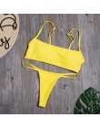 Seksowny nadruk w paski strój kąpielowy kobiety stałe zakrętka tubki strój kąpielowy Bikini wysoko wycięte zestaw Backless stroj