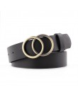OLOME czarny czerwony podwójne okrągłe klamry kobiet pas biodrowy kobiet Riem Cinto Feminino Ceinture Femme Cinturon Mujer Haraj