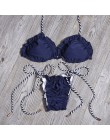 Floral Bikini we wzory zestaw kobiety Sexy paski Patchwork strój kąpielowy wzburzyć brazylijskie stroje kąpielowe strój kąpielow