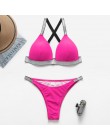 Neon zielony mikrobikini 2020 strój kąpielowy Sexy push up strój kąpielowy kobiet kąpiących trójkąt błyszczące stroje kąpielowe 
