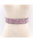 Kobieta pas biodrowy modne Bling Handmade Rhinestone inkrustowane elastyczne błyszczące na sukienki damskie płaszcz koszula szer