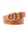 OLOME czarny czerwony podwójne okrągłe klamry kobiet pas biodrowy kobiet Riem Cinto Feminino Ceinture Femme Cinturon Mujer Haraj