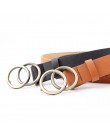 Moda Faux Leather podwójny pierścień klamra miękka dekoracja w stylu vintage Casual dokręcić cały mecz lekki długi pasek kobiet 