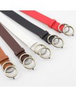 Moda Faux Leather podwójny pierścień klamra miękka dekoracja w stylu vintage Casual dokręcić cały mecz lekki długi pasek kobiet 