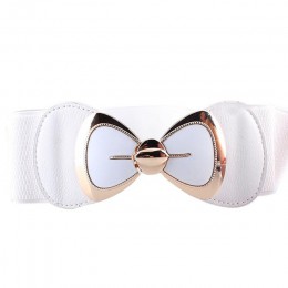 Kobiety pas moda Bowknot klamra pas rocznika szerokie paski dla kobiet elastyczna rozciągliwa talia pas ceinture femme A9