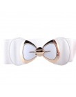 Kobiety pas moda Bowknot klamra pas rocznika szerokie paski dla kobiet elastyczna rozciągliwa talia pas ceinture femme A9