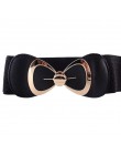 Kobiety pas moda Bowknot klamra pas rocznika szerokie paski dla kobiet elastyczna rozciągliwa talia pas ceinture femme A9