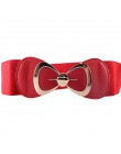 Kobiety pas moda Bowknot klamra pas rocznika szerokie paski dla kobiet elastyczna rozciągliwa talia pas ceinture femme A9