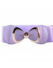 Kobiety pas moda Bowknot klamra pas rocznika szerokie paski dla kobiet elastyczna rozciągliwa talia pas ceinture femme A9