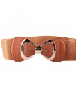 Kobiety pas moda Bowknot klamra pas rocznika szerokie paski dla kobiet elastyczna rozciągliwa talia pas ceinture femme A9