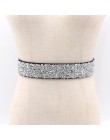 Kobieta pas biodrowy modne Bling Handmade Rhinestone inkrustowane elastyczne błyszczące na sukienki damskie płaszcz koszula szer