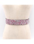 Kobieta pas biodrowy modne Bling Handmade Rhinestone inkrustowane elastyczne błyszczące na sukienki damskie płaszcz koszula szer