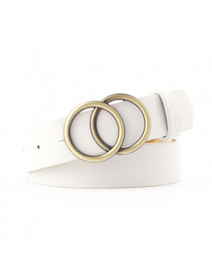 OLOME czarny czerwony podwójne okrągłe klamry kobiet pas biodrowy kobiet Riem Cinto Feminino Ceinture Femme Cinturon Mujer Haraj
