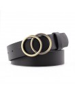 OLOME czarny czerwony podwójne okrągłe klamry kobiet pas biodrowy kobiet Riem Cinto Feminino Ceinture Femme Cinturon Mujer Haraj