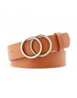 OLOME czarny czerwony podwójne okrągłe klamry kobiet pas biodrowy kobiet Riem Cinto Feminino Ceinture Femme Cinturon Mujer Haraj