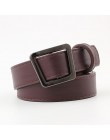 OLOME czarny czerwony podwójne okrągłe klamry kobiet pas biodrowy kobiet Riem Cinto Feminino Ceinture Femme Cinturon Mujer Haraj