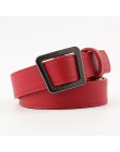 OLOME czarny czerwony podwójne okrągłe klamry kobiet pas biodrowy kobiet Riem Cinto Feminino Ceinture Femme Cinturon Mujer Haraj
