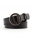 OLOME czarny czerwony podwójne okrągłe klamry kobiet pas biodrowy kobiet Riem Cinto Feminino Ceinture Femme Cinturon Mujer Haraj