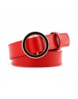 OLOME czarny czerwony podwójne okrągłe klamry kobiet pas biodrowy kobiet Riem Cinto Feminino Ceinture Femme Cinturon Mujer Haraj