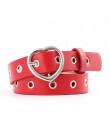 OLOME czarny czerwony podwójne okrągłe klamry kobiet pas biodrowy kobiet Riem Cinto Feminino Ceinture Femme Cinturon Mujer Haraj