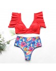 INGAGA Bikini 2020 strój kąpielowy na jedno ramię wzburzyć stroje kąpielowe kobiety solidna damska strój kąpielowy maillot de ba