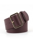 OLOME New Fashion 4.8cm szeroki czarny czerwona skóra kobiet damskie paski wysokiej talii pas gorset pasy dla kobiet elegancki p