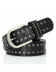Punk Lady paski nit damski pasek wysokiej jakości prawdziwy skórzany pasek damski pasek Vintage kobieta Cowskin pasek do dżinsów