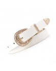 OLOME Vintage 1.8cm szeroki etniczne boho pas skórzany kobiety brązowy czarny biały złoty klamra grzywny pas biodrowy panie kobi