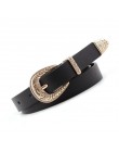 OLOME Vintage 1.8cm szeroki etniczne boho pas skórzany kobiety brązowy czarny biały złoty klamra grzywny pas biodrowy panie kobi