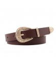 OLOME Vintage 1.8cm szeroki etniczne boho pas skórzany kobiety brązowy czarny biały złoty klamra grzywny pas biodrowy panie kobi
