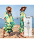 Szybkoschnący Kaftan okrycie plażowe w górę Pareos de Playa Mujer 2020 odzież plażowa Oversize osłona do bikini w górę szata Pla