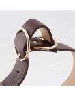 Damskie dorywczo podwójne okrągłe klamry faux leather szeroki pas biodrowy trend dekoracyjny pas dziecięcy dżinsy dziki pasek da