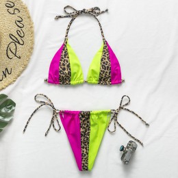 Bikinx Leopard bikini 2020 mujer biquini zebra Neon seksowne stroje kąpielowe strój kąpielowy dla kobiet String brazylijski stró