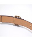 Damskie dorywczo podwójne okrągłe klamry faux leather szeroki pas biodrowy trend dekoracyjny pas dziecięcy dżinsy dziki pasek da