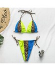 Bikinx Leopard bikini 2020 mujer biquini zebra Neon seksowne stroje kąpielowe strój kąpielowy dla kobiet String brazylijski stró
