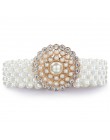 Nowa kobieta moda luksusowe Rhinestone dla kobiet szeroki pas srebrny ślub panny młodej kryształowy diament pas biodrowy pasy Ba