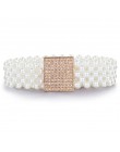 Nowa kobieta moda luksusowe Rhinestone dla kobiet szeroki pas srebrny ślub panny młodej kryształowy diament pas biodrowy pasy Ba