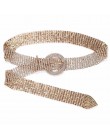 Girlgo Vintage Crystal ZA paski dla kobiet kobieta dedukcja strona złoty kolor klamra dżinsy dzikie pasy łańcuszek na akcesoria 
