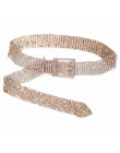 Girlgo Vintage Crystal ZA paski dla kobiet kobieta dedukcja strona złoty kolor klamra dżinsy dzikie pasy łańcuszek na akcesoria 