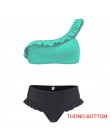 INGAGA Bikini 2020 strój kąpielowy na jedno ramię wzburzyć stroje kąpielowe kobiety solidna damska strój kąpielowy maillot de ba