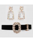 Girlgo Vintage Crystal ZA paski dla kobiet kobieta dedukcja strona złoty kolor klamra dżinsy dzikie pasy łańcuszek na akcesoria 