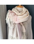 Knitting paszmina z kaszmiru szalik długi szalik z Tessel cieplej zima moda szalik luksusowy prezent dla kobiet Ladies