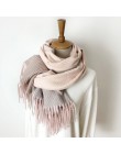 Knitting paszmina z kaszmiru szalik długi szalik z Tessel cieplej zima moda szalik luksusowy prezent dla kobiet Ladies