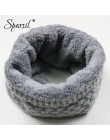Sparsil Unisex Winter Warm dzianiny pierścień szaliki gruby polar wewnątrz super elastyczna dzianiny tłumiki mężczyźni kobiety d