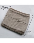 Sparsil Unisex Winter Warm dzianiny pierścień szaliki gruby polar wewnątrz super elastyczna dzianiny tłumiki mężczyźni kobiety d