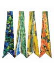 Van Gogh obraz olejny torba szaliki Skinny szaliki dla pań 2020 nowy designerski szal z jedwabiu kobiety wielofunkcyjny szalik n